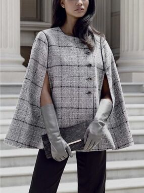 The Limited Scandal Collection XS Cape Vintage Rare Gray Tweed